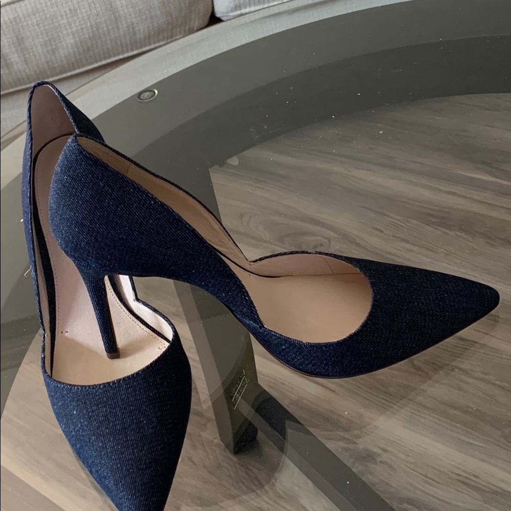 New 4 inch denim Louise Et Cie pump